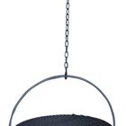 Hanging fire pit cauldron with heavy-duty chain included