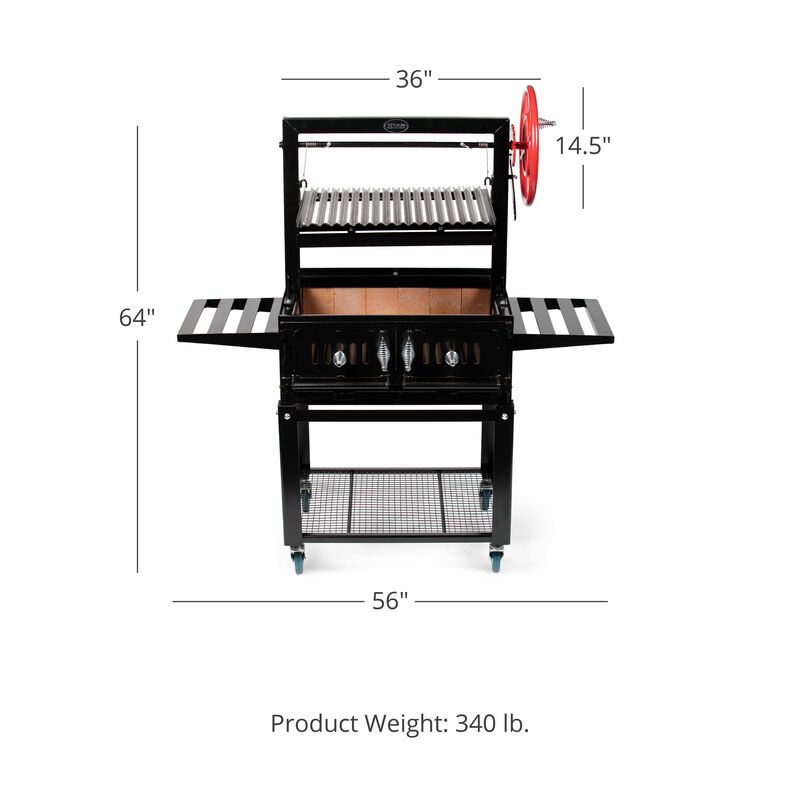 30" Live Fire Grill - Stainless Steel Open Wood Burning Outdoor Grill