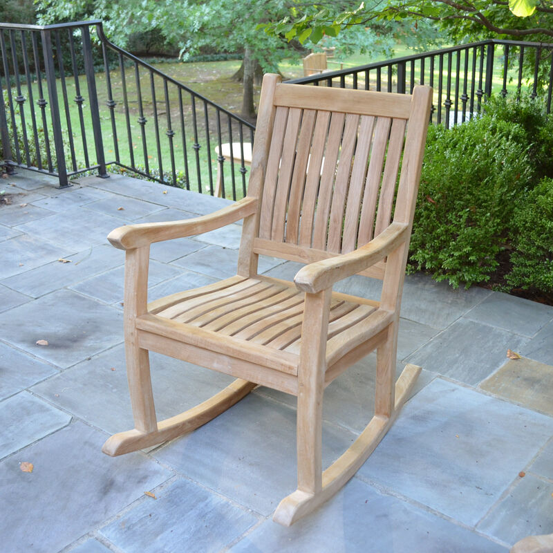 Teak Wood Rocking Chair - Heavy Duty Backyard Outdoor ...