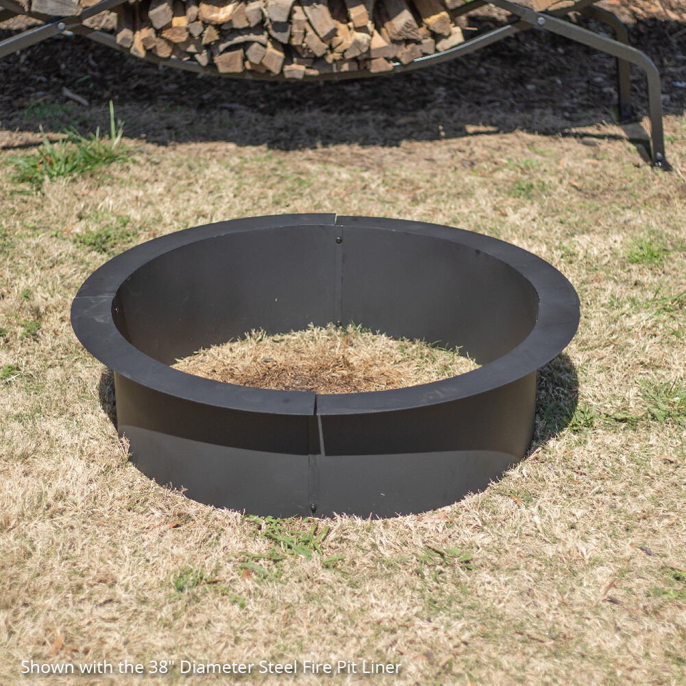 Belastingen mosterd Wederzijds Steel Fire Pit Liner - 1mm Thick DIY Above or In-Ground Outdoor Fire Pit -  4 Panel Steel Ring | Titan Great Outdoor