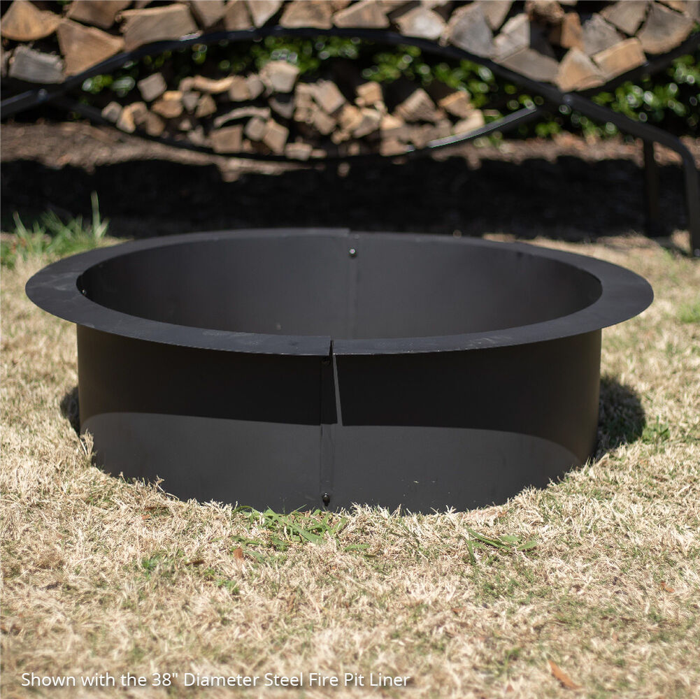 46 Steel Fire Pit Liner In Ground, Stainless Steel Fire Pit Liner
