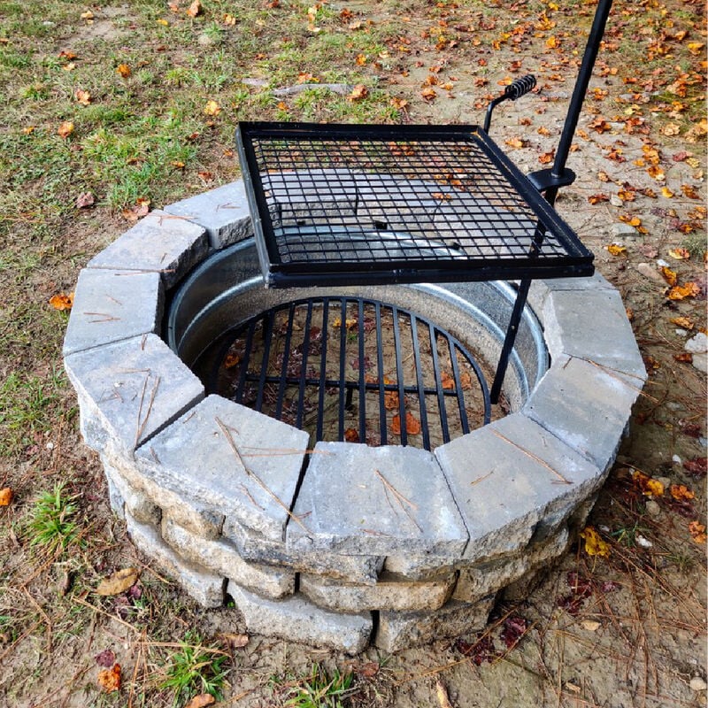 Round Fire Pit Grate Heavy Duty 1 2in, Fire Pit Grill Grate Diy