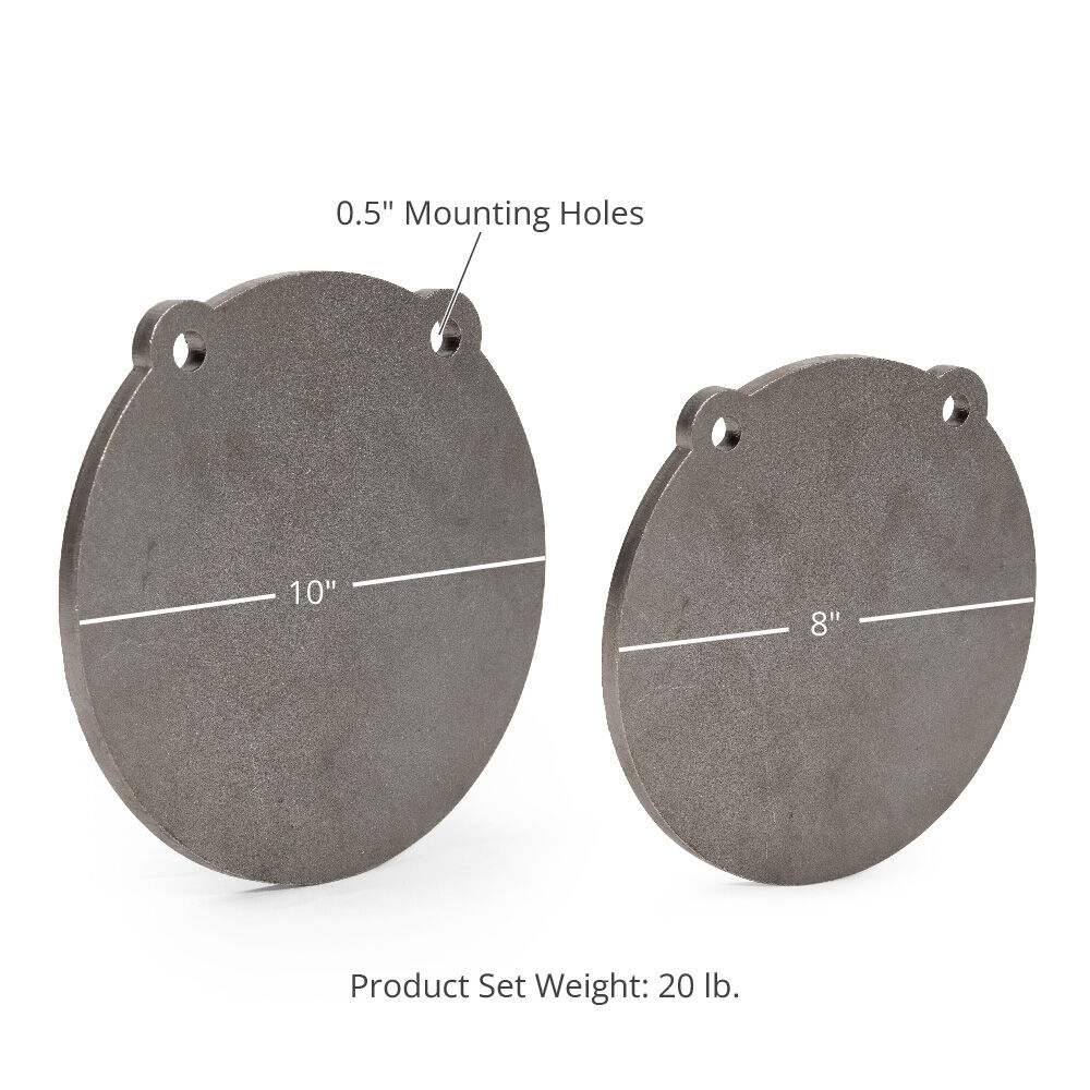 2-Pack Details about   AR500 Steel Gong Rifle Shooting Targets for Pistol and Rifle Caliber 