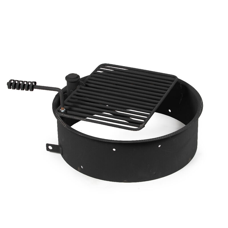 24" Steel Fire Ring with Cooking Grate
