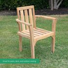 Grade A Teak 2 Pack Classic Stacking Chairs