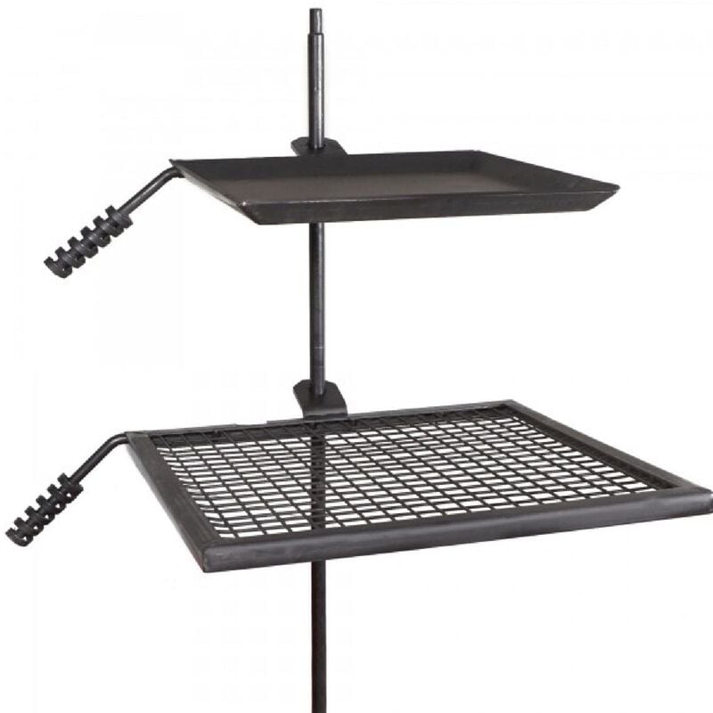 Adjustable Height Fire Pit Grill, Outdoor Fire Pit Cooking Grill Grate