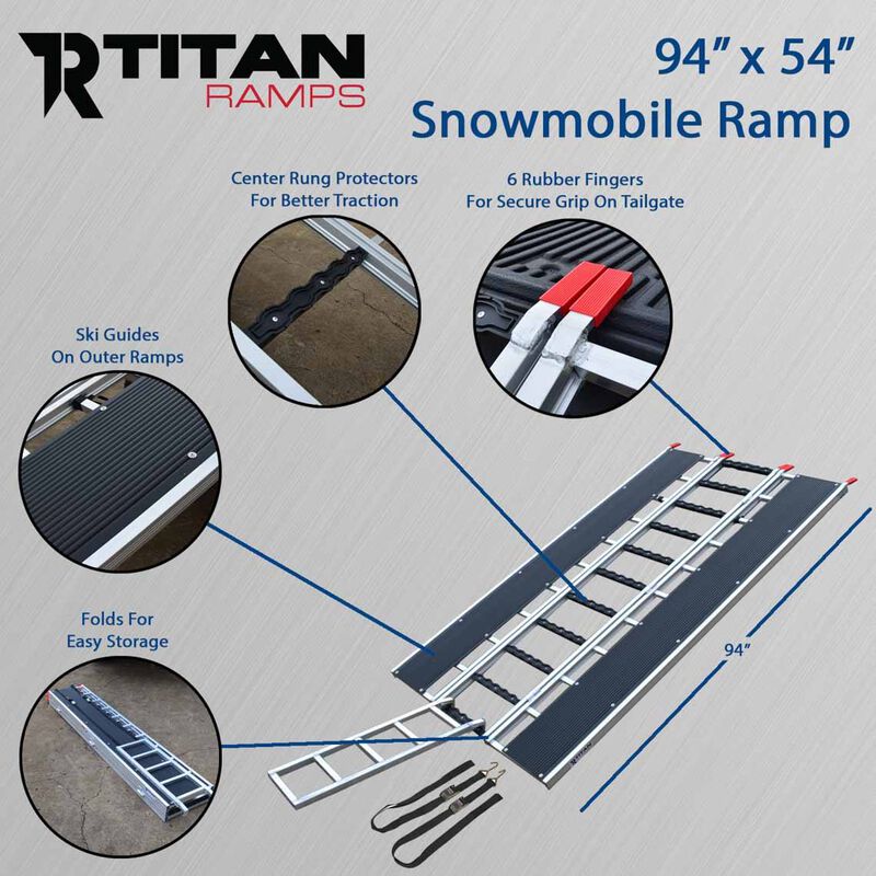 Snowmobile & UTV Ramp Aluminum - Snowmobile Truck & Trailer Loading Ramps