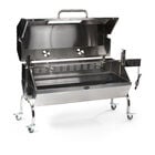 25W Stainless Steel Rotisserie Grill With Glass Hood