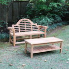 Grade A Teak 64" Lutyens Bench with 47" Outdoor Coffee Table