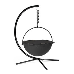 30" Cauldron Fire Pit Bowl With Grate And Stand