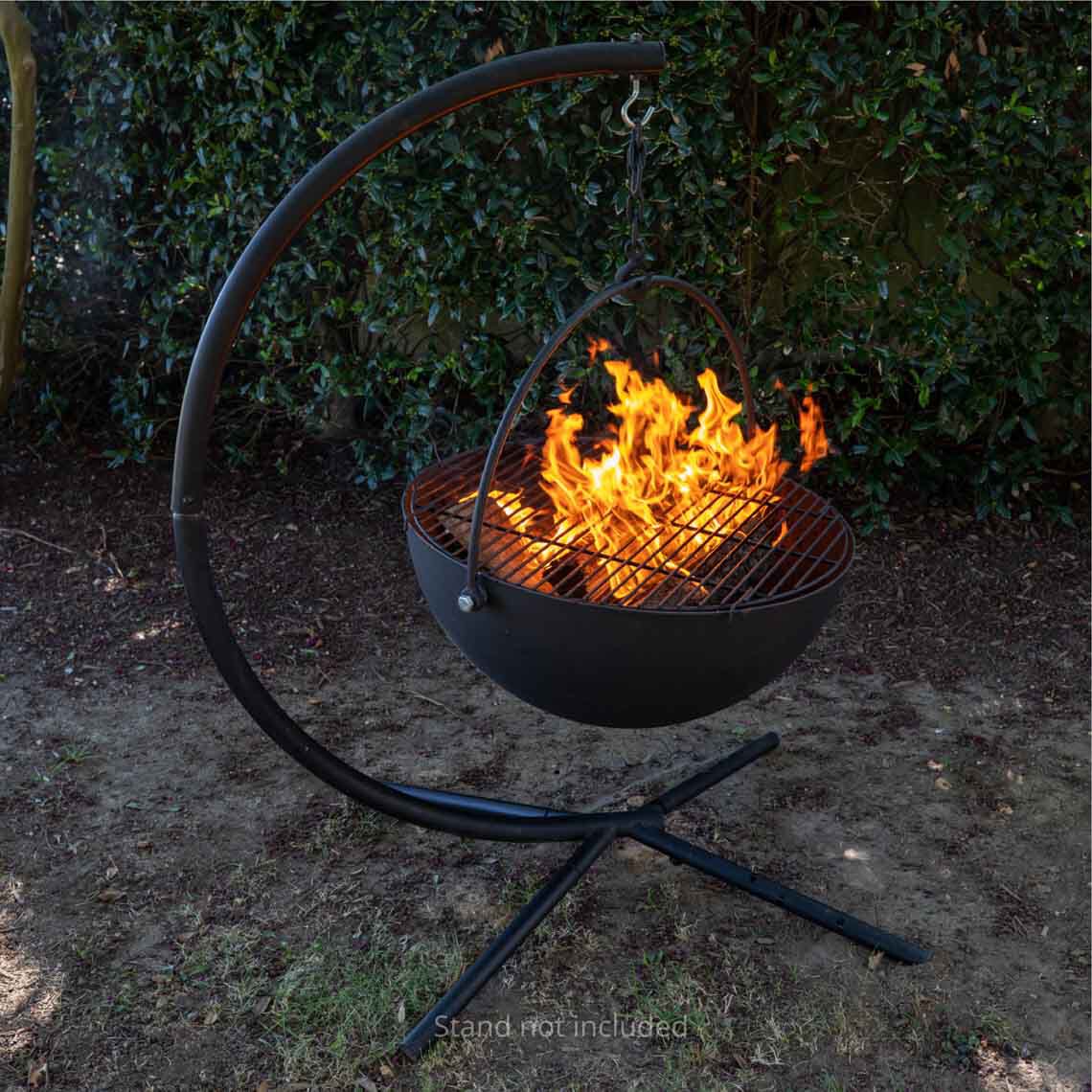 Includes Cauldron Fire Pit Screen Catalina Creations 24 Small Steel Gothic Cauldron Fire Pit Black AD451