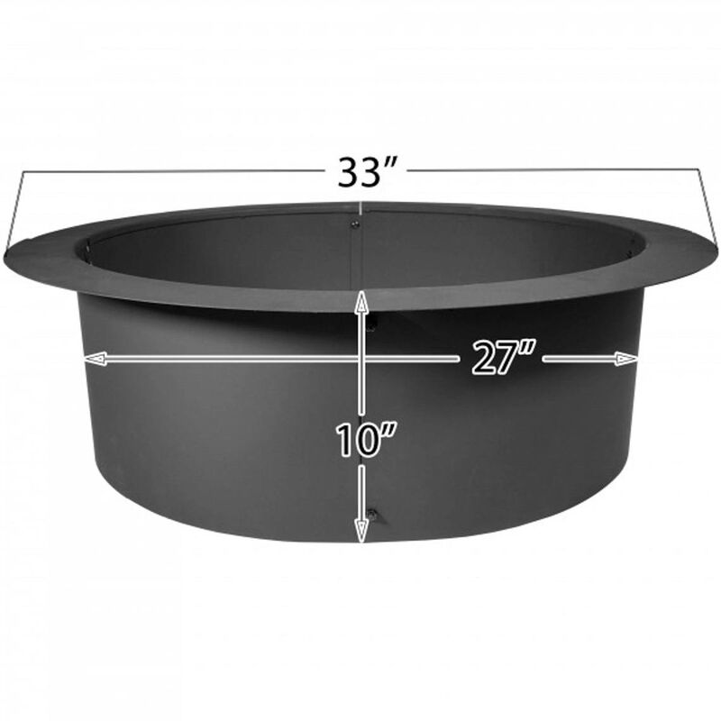 33-in Diameter Fire Pit With 24-in Wagon Wheel Fire Grate Combo
