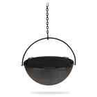 42" Cauldron Fire Pit Bowl With Grate and Chain