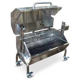 Scratch and Dent - 35W Stainless Steel Rotisserie Grill Roaster w/ Glass Hood - FINAL SALE