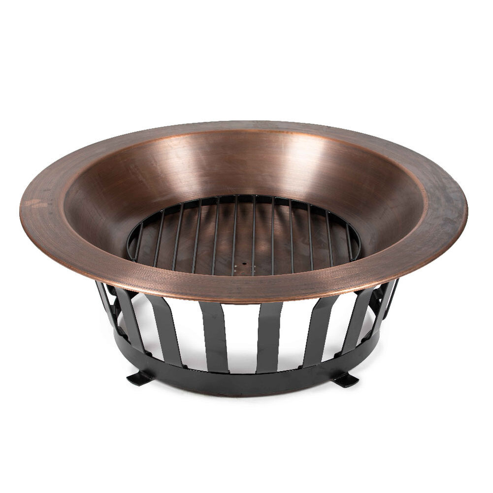 40 Copper Outdoor Fire Pit With Solid, Rustic Copper Fire Pit