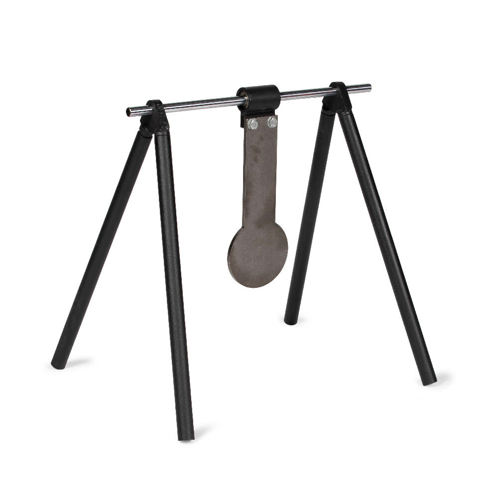 Collapsible  Steel Gong Target Stand W/ 2 New Adjustable Height Hangers 