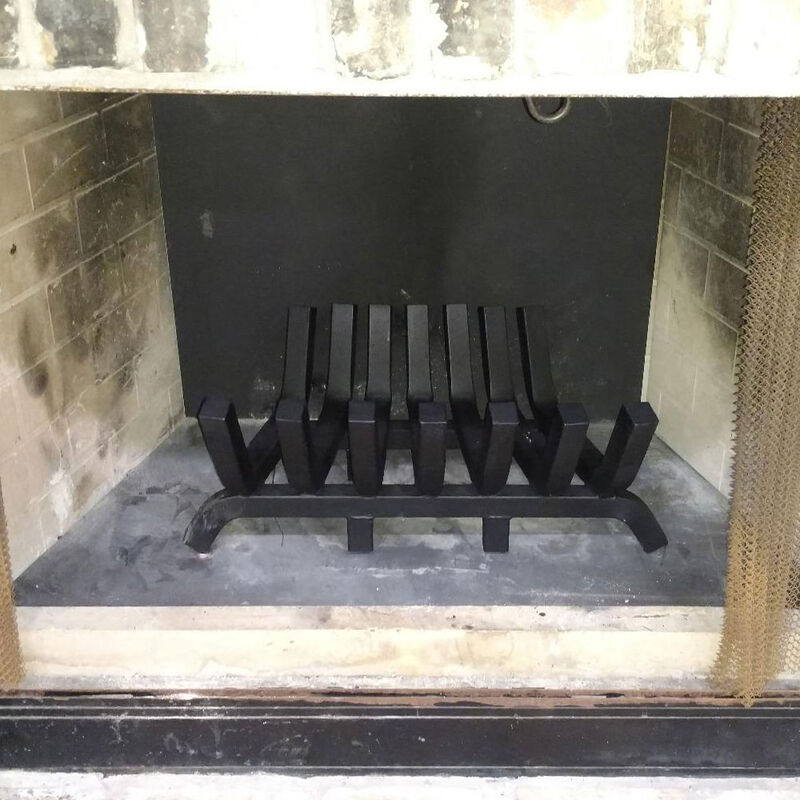 24" 1.25" Solid Steel Fireplace Grate
