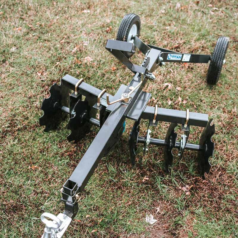 4 FT ATV Transformer Tow Frame With Notched Disc Harrow Attachment